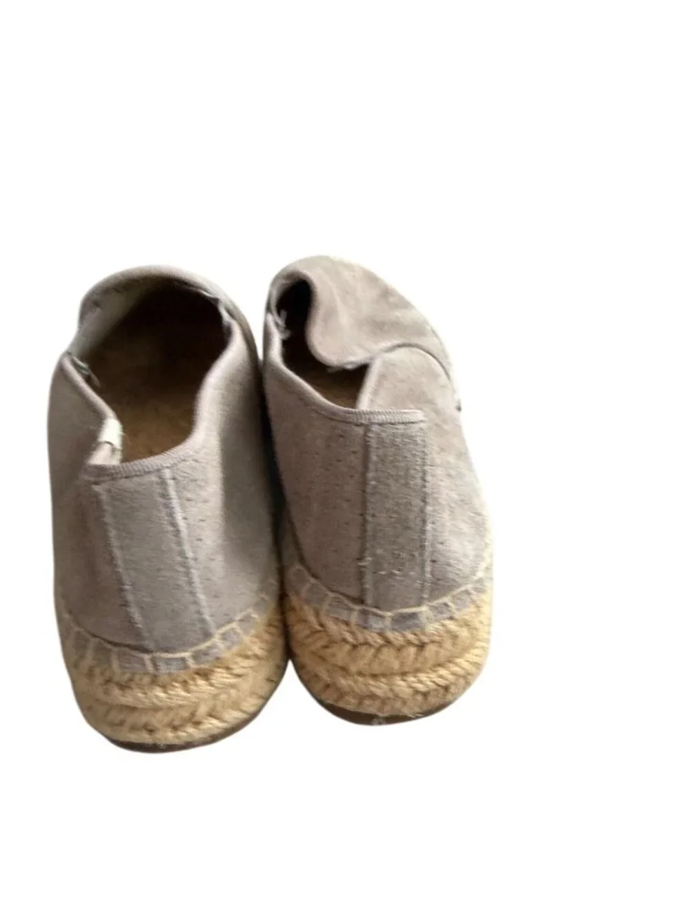 SOLUDOS Taupe Platform Espadrilles Flats Size 6.5